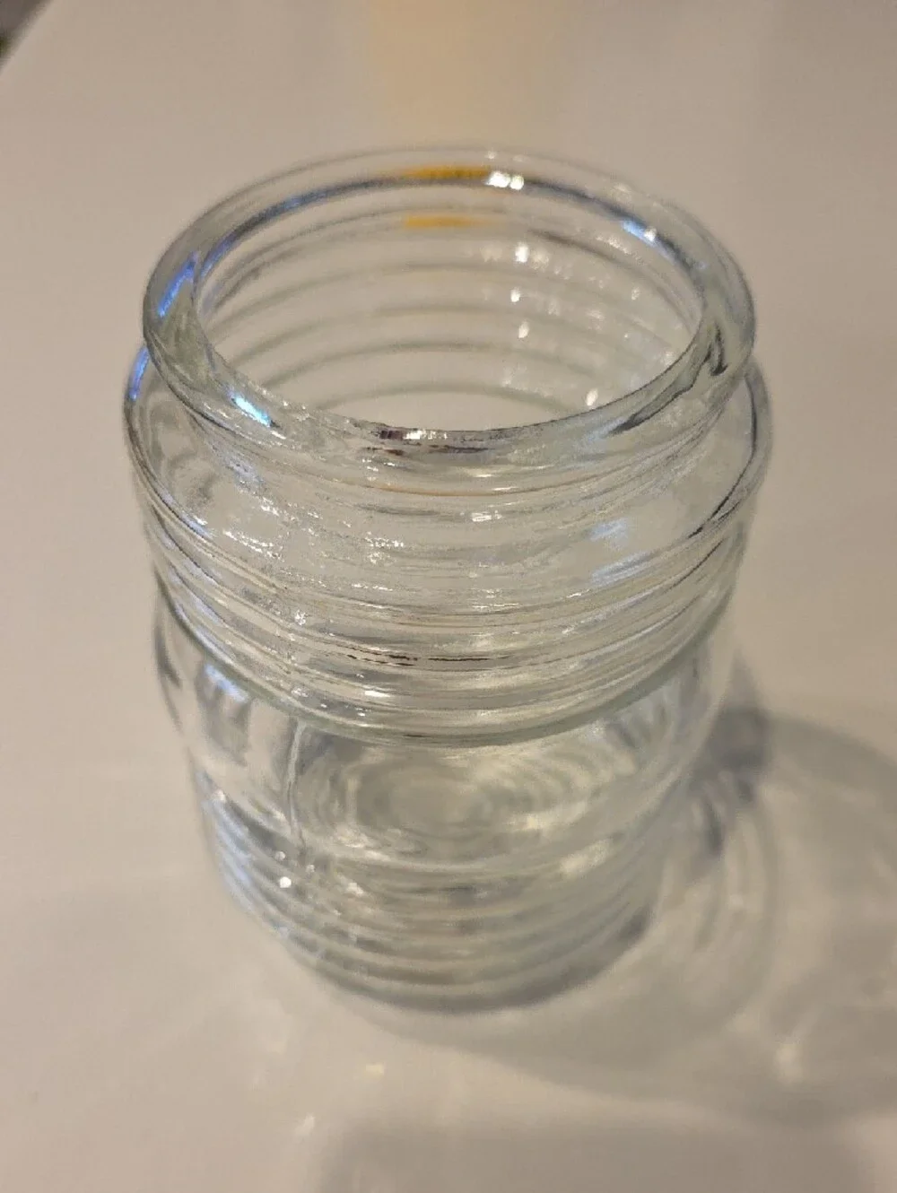 Clear Ribbed Glass Ceiling Light Fuxture